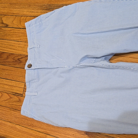 H&M ▪︎ Women's Mattress Ticking Blue & White Stripe Pants, Size 10, NWT - Picture 4 of 11